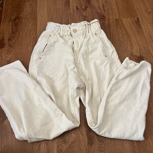 Zara Beige Elastic Waist Pants